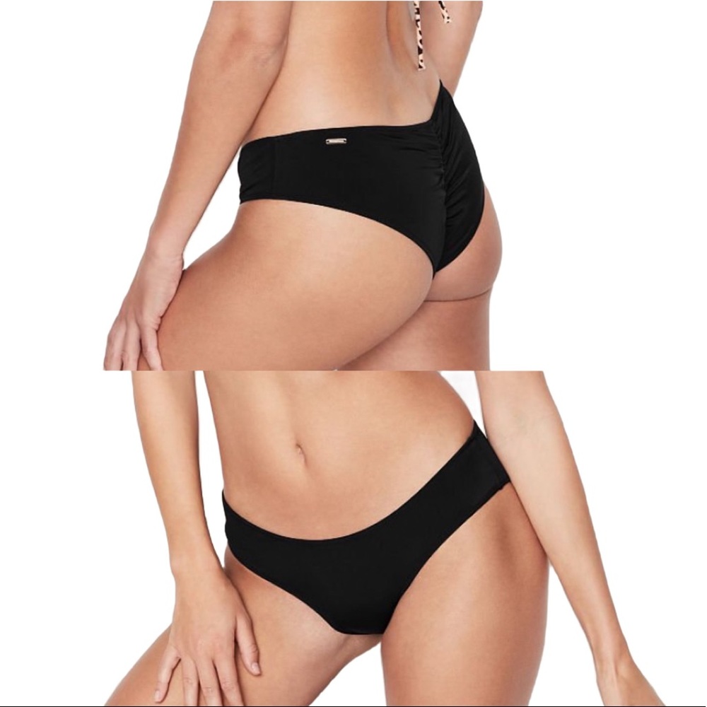 NEW VICTORIAS SECRET MALTA HIPSTER CHEEKY SWIM BOTTOM - BLACK NERO - MEDIUM